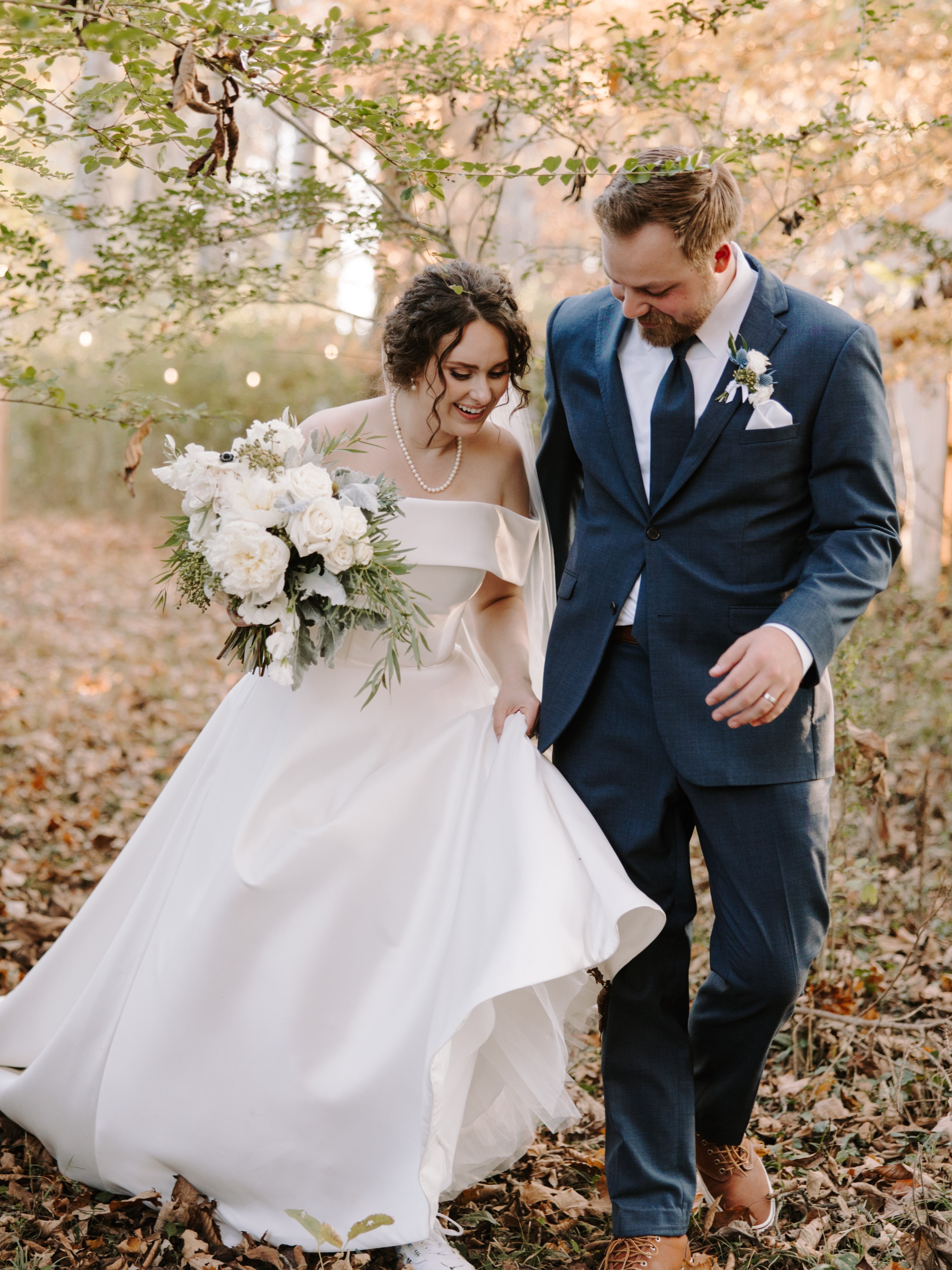 Zach with his wife Brennan on their wedding day